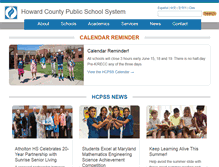 Tablet Screenshot of hcpss.org